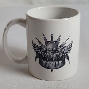 Ceramic Mug Skull With Wings Dagger Bolts And TFTT